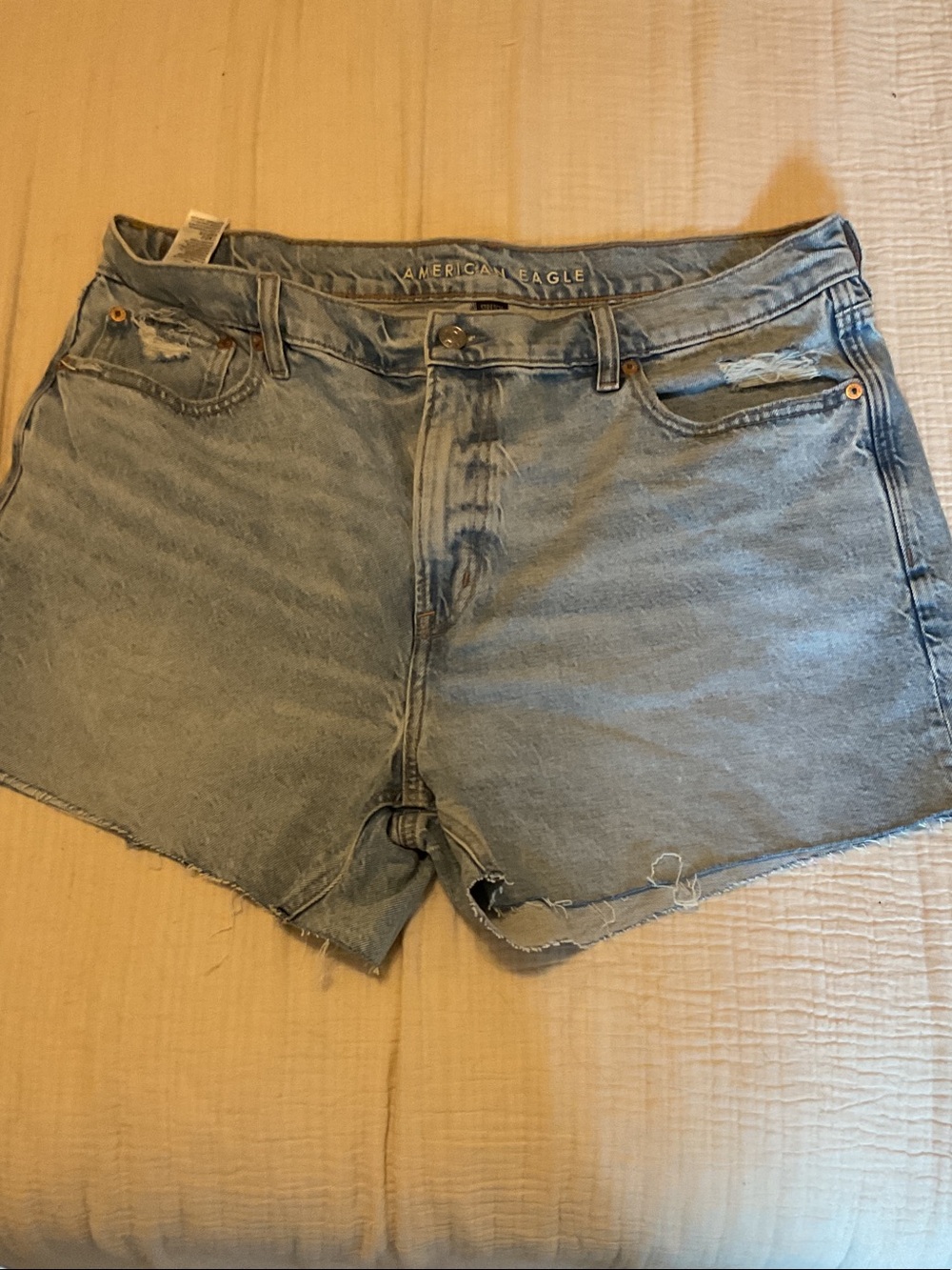 American Eagle Outfitters Light Wash Denim Cutoff Shorts